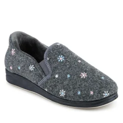 Easy Step In Memory Foam Slippers - Grey