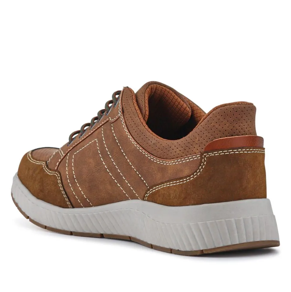 Easy Step In Wide Fit Bungee Laced Shoes - Brown