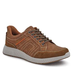 Easy Step In Wide Fit Bungee Laced Shoes - Brown