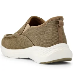 Easy Step In Wide Fit Laceless Trainers - Beige