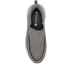 Easy Step In Wide Fit Laceless Trainers - Grey