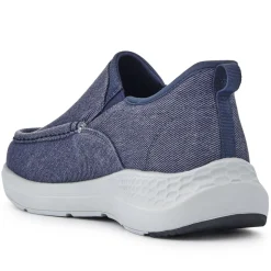 Easy Step In Wide Fit Laceless Trainers - Navy