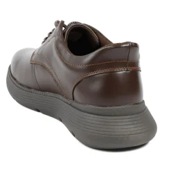 Easy Step In Wide Fit Leather Lace Up Shoes - Brown