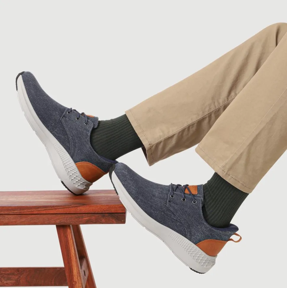 Easy Step In Wide Fit Lightweight Trainers - Navy