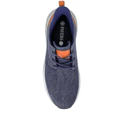 Easy Step In Wide Fit Lightweight Trainers - Navy