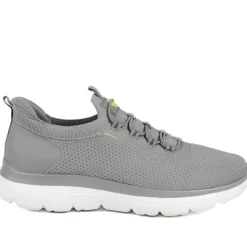 Easy Step In Wide Fit Memory Foam Lace Up Trainers - Charcoal