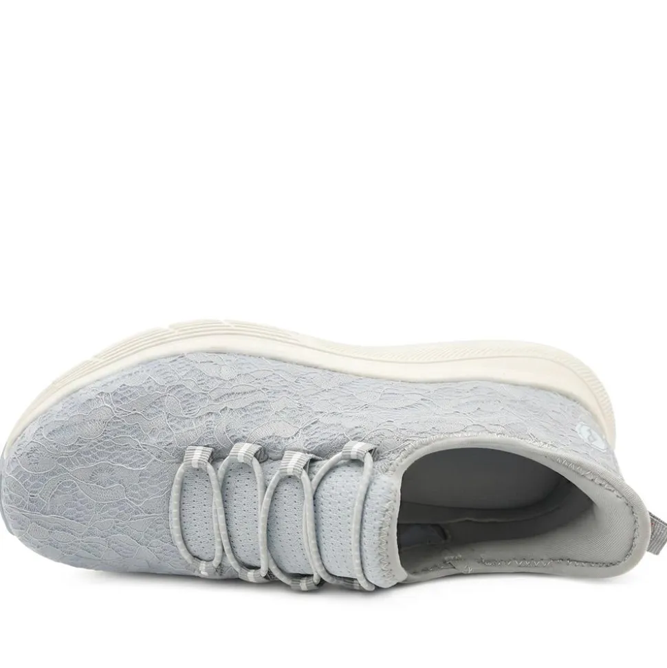 Easy Step In Wide Fit Memory Foam Trainers - Blue