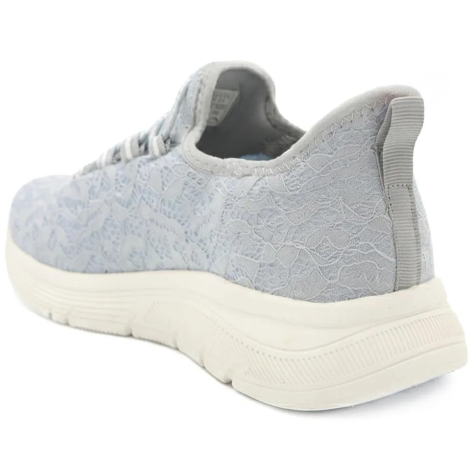 Easy Step In Wide Fit Memory Foam Trainers - Blue