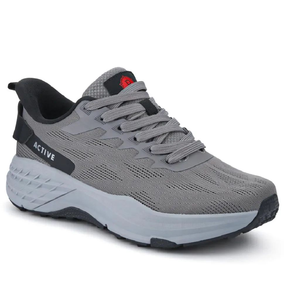Easy Step In Wide Fit Memory Foam Trainers - Grey
