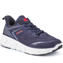 Easy Step In Wide Fit Memory Foam Trainers - Navy