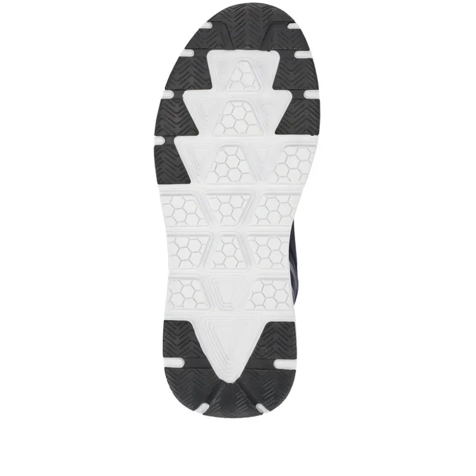 Easy Step In Wide Fit Memory Foam Trainers - Navy