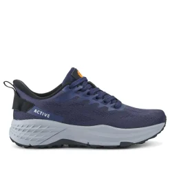 Easy Step In Wide Fit Memory Foam Trainers - Navy