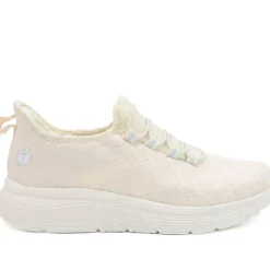 Easy Step In Wide Fit Memory Foam Trainers - Off White