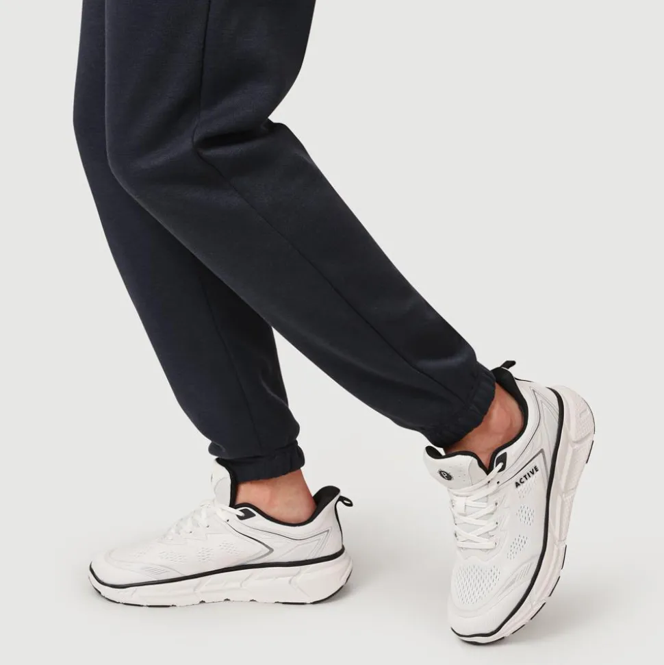 Easy Step In Wide Fit Memory Foam Trainers - White
