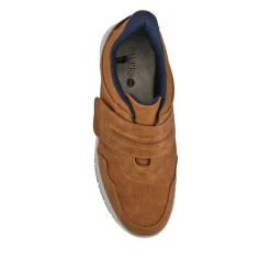 Easy Step In Wide Fit Touch Fastening Trainers - Tan