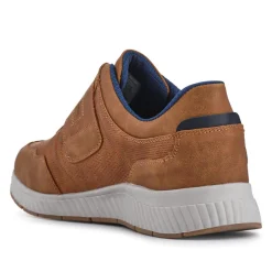 Easy Step In Wide Fit Touch Fastening Trainers - Tan