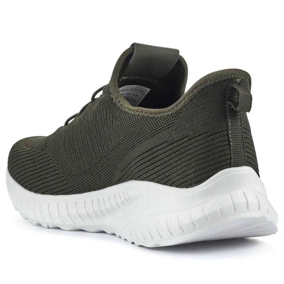 Easy Step In Wide Fit Trainers - Khaki