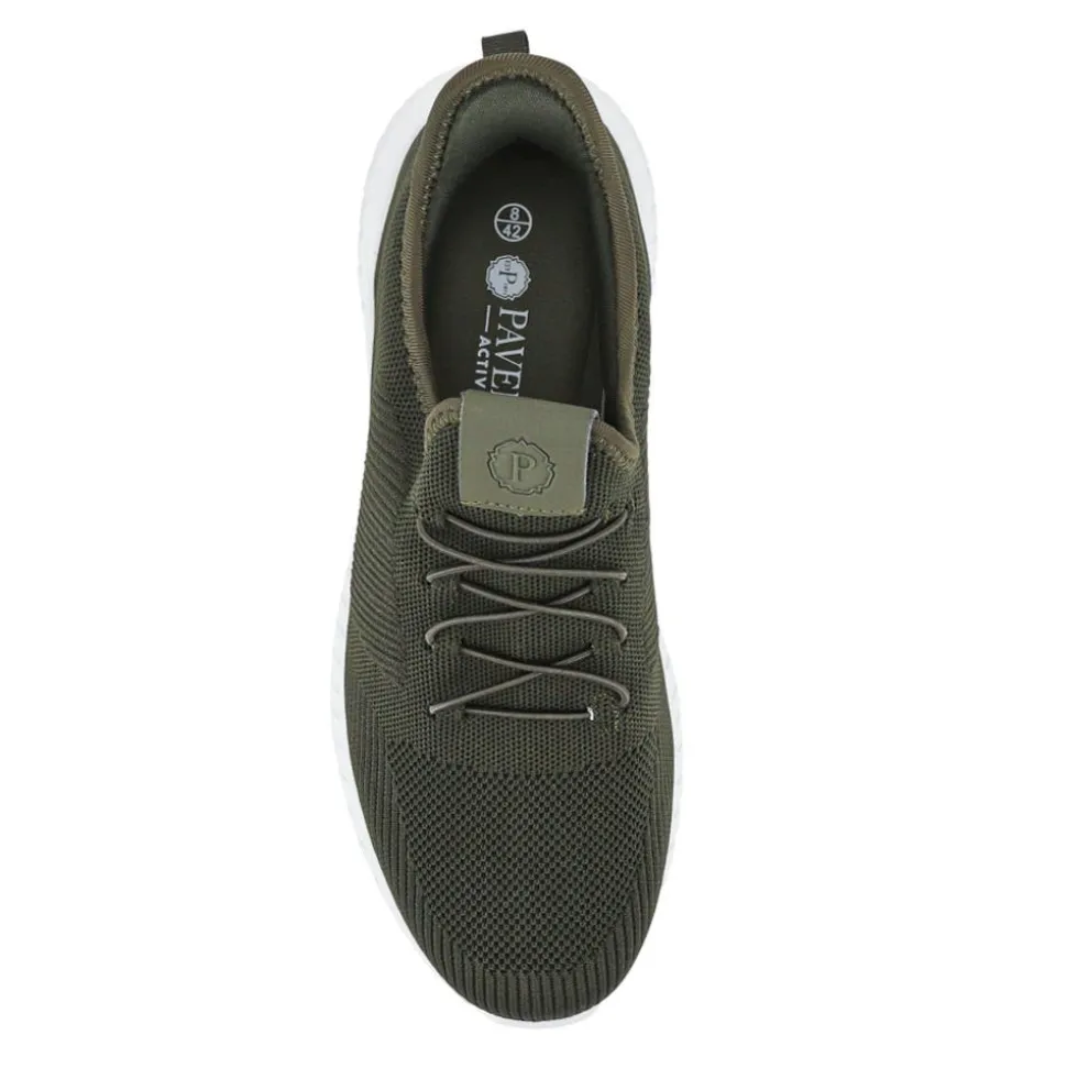 Easy Step In Wide Fit Trainers - Khaki