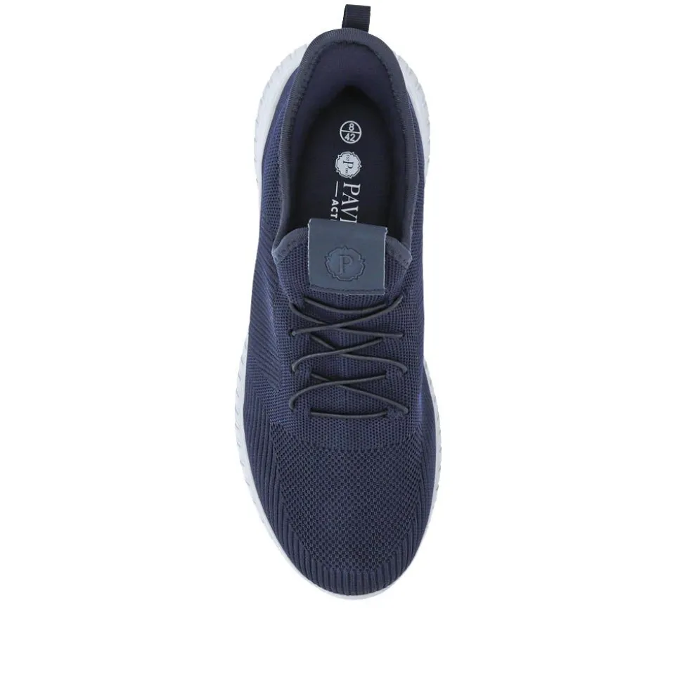 Easy Step In Wide Fit Trainers - Navy