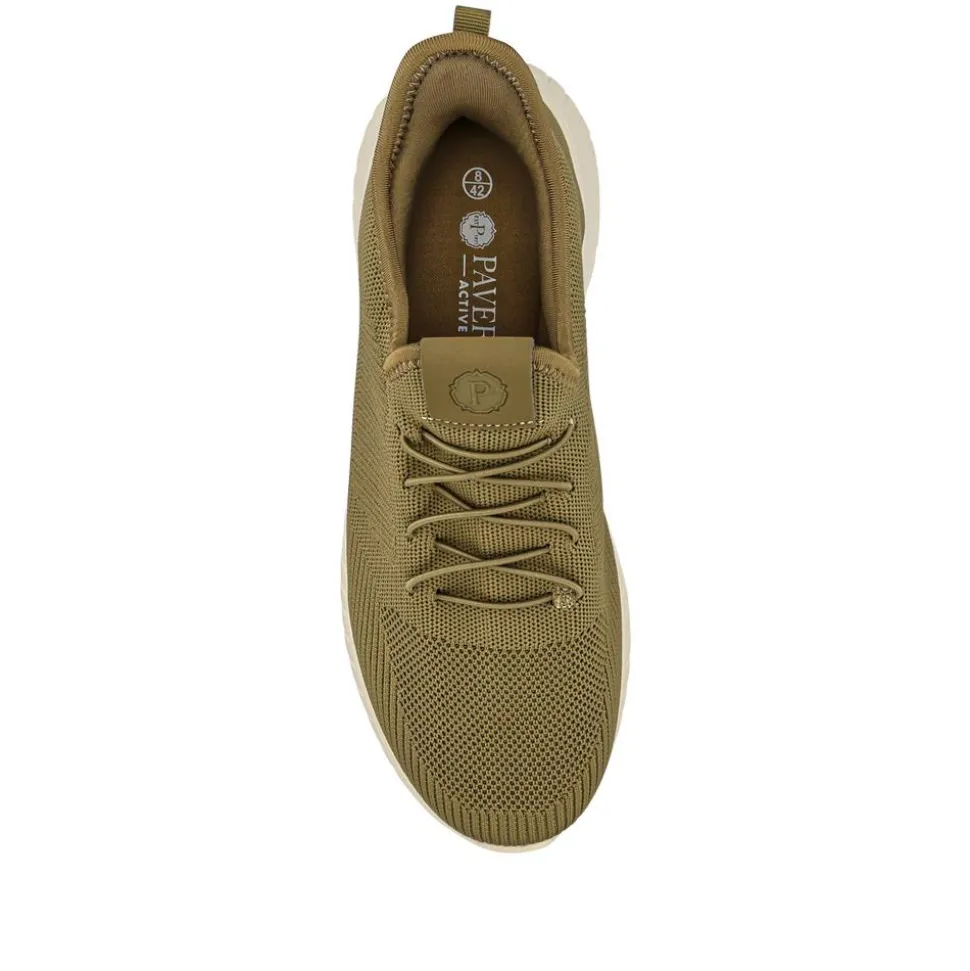 Easy Step In Wide Fit Trainers - Sand