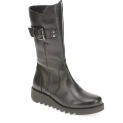 Edita Leather Calf Boots - Black