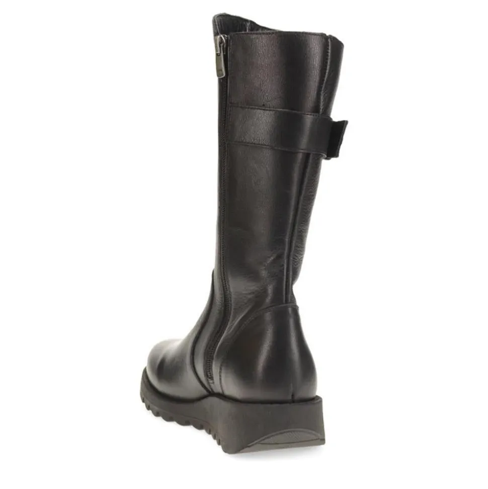 Edita Leather Calf Boots - Black
