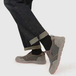 Elasticated Fabric Slip-Ons - Grey Multi