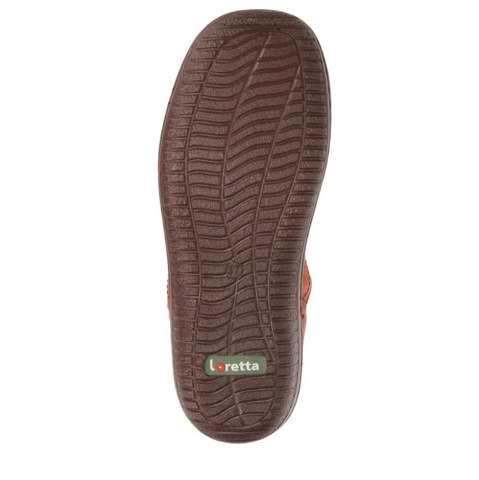 Elasticated Leather Slip-Ons - Tan