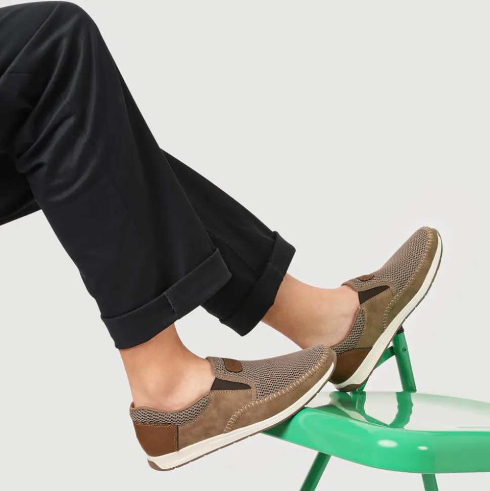 Elasticated Slip-On Shoes - Beige