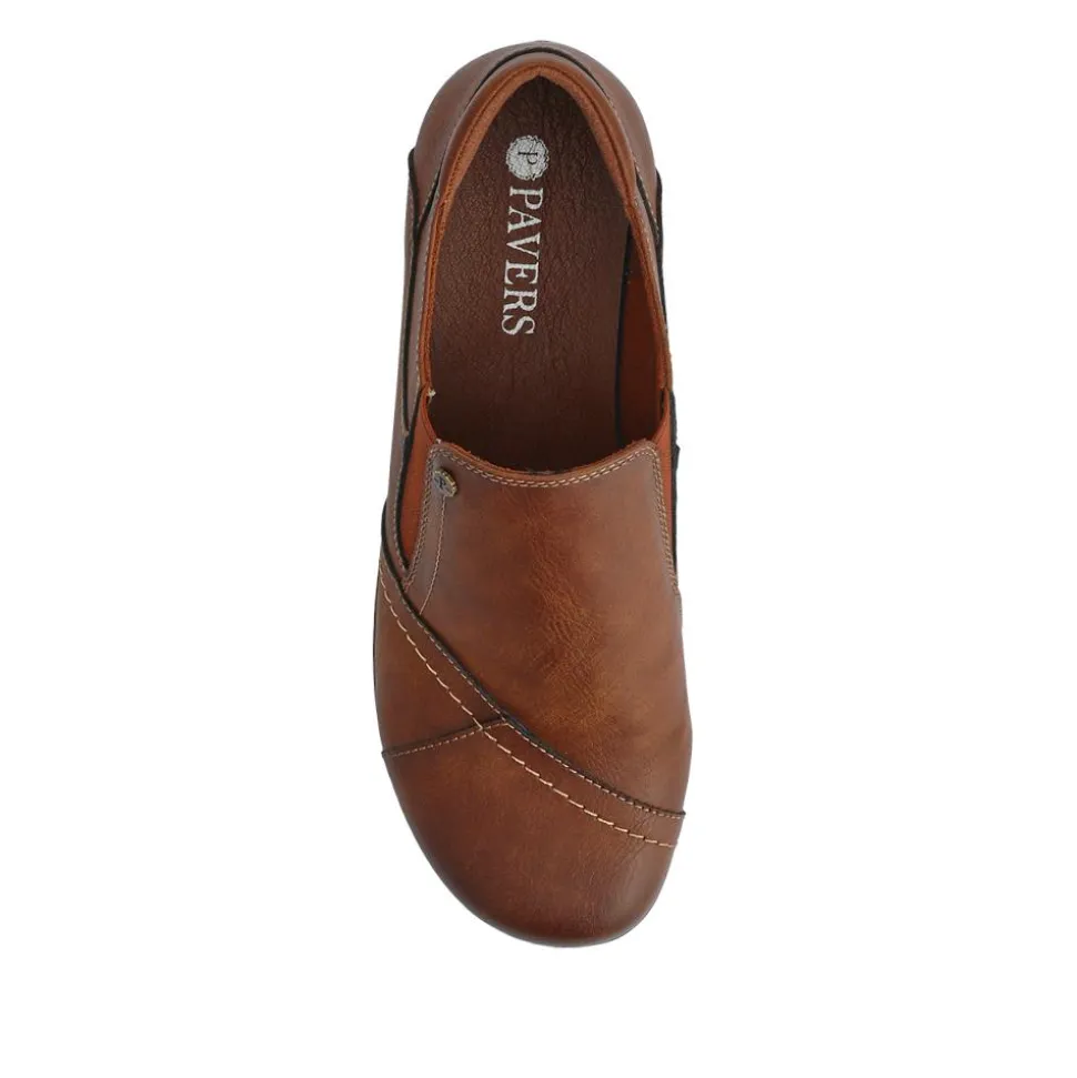 Elasticated Slip-On Shoes - Brown