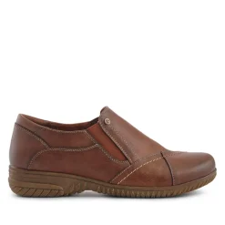 Elasticated Slip-On Shoes - Brown