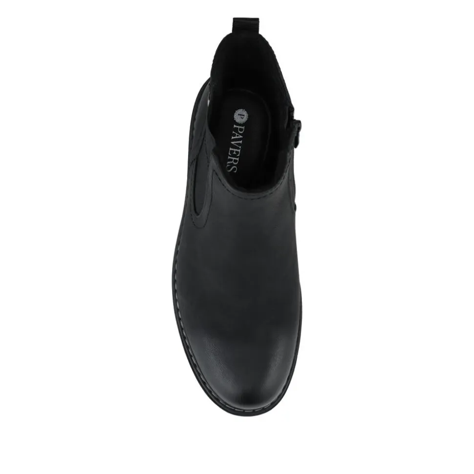 Elasticated Smart Slip On Boots - Black