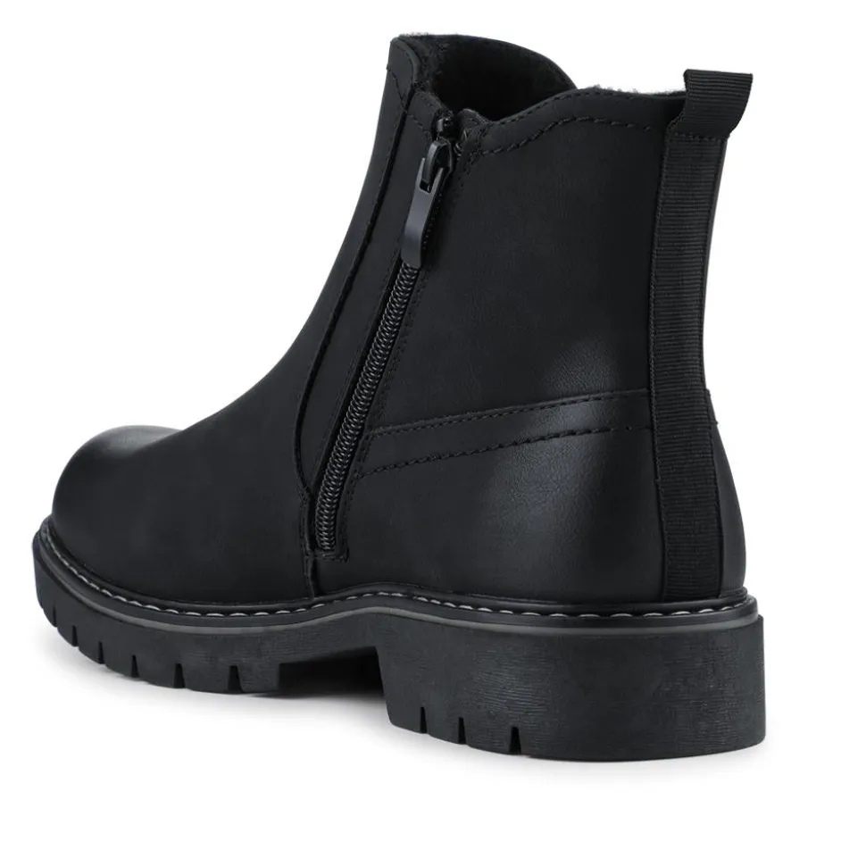 Elasticated Smart Slip On Boots - Black