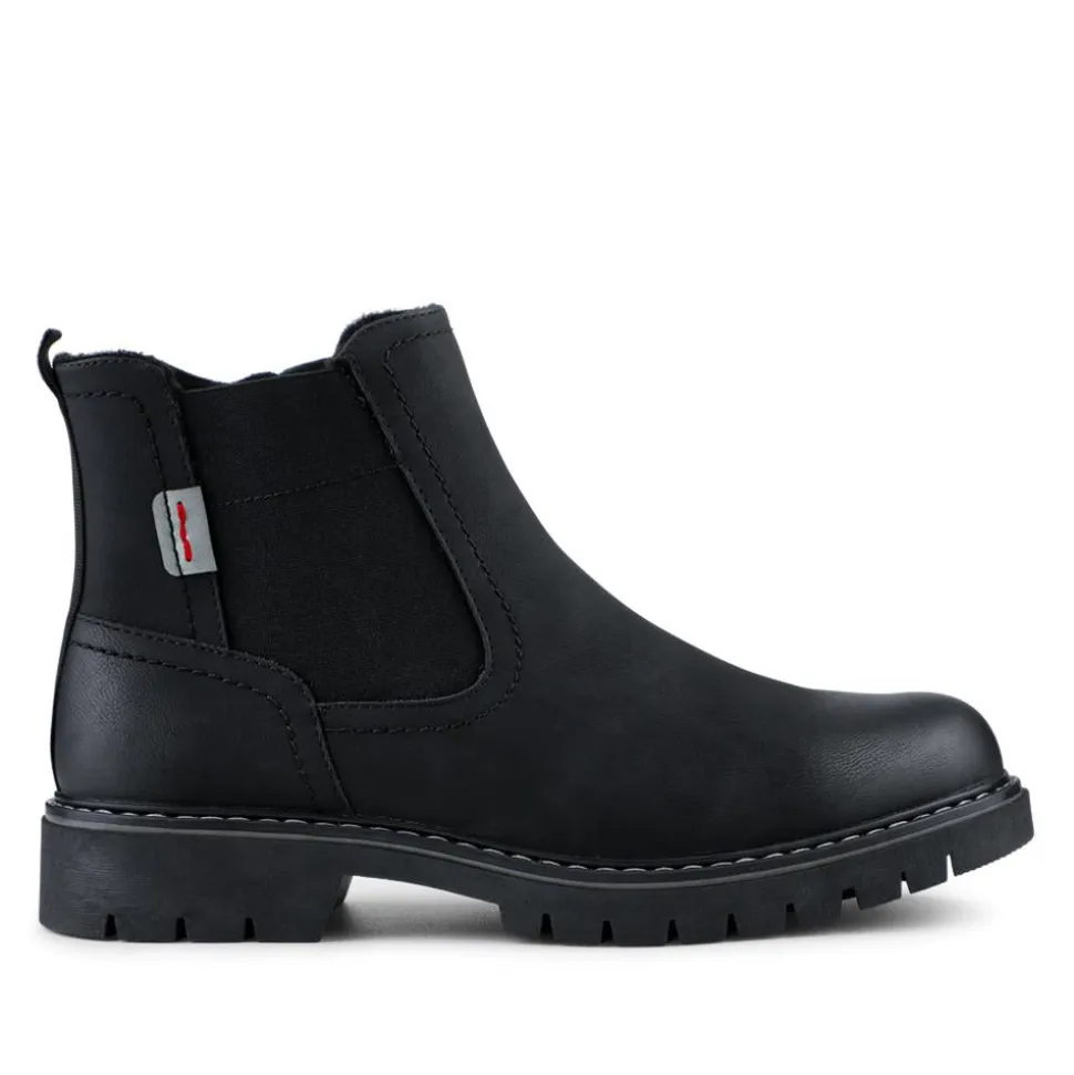 Elasticated Smart Slip On Boots - Black