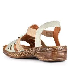 Elasticated Strappy Sandals - Green