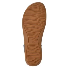 Elasticated Toe Post Sandals - Denim