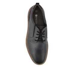 Elastic Fit Lace Up Shoes - Navy