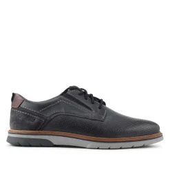 Elastic Fit Lace Up Shoes - Navy