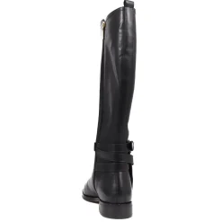 Emaline Leather Long Boots - Black