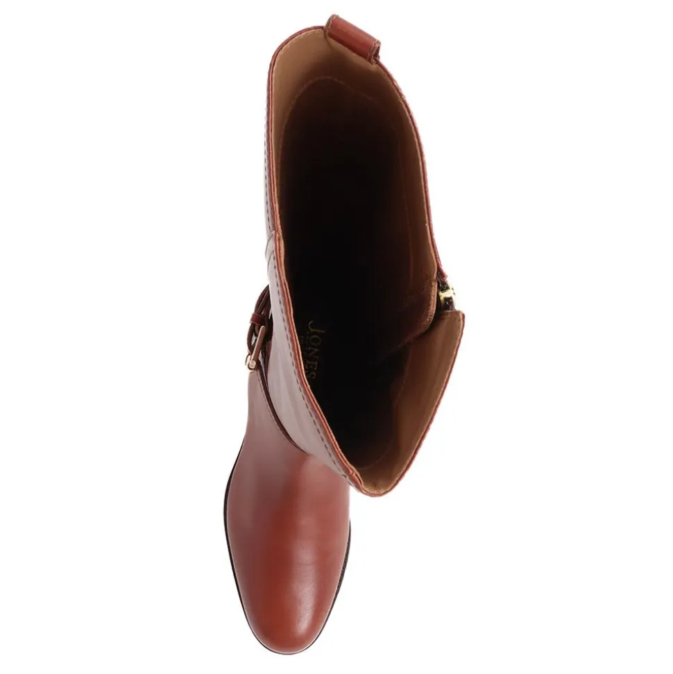 Emaline Leather Long Boots - Tan