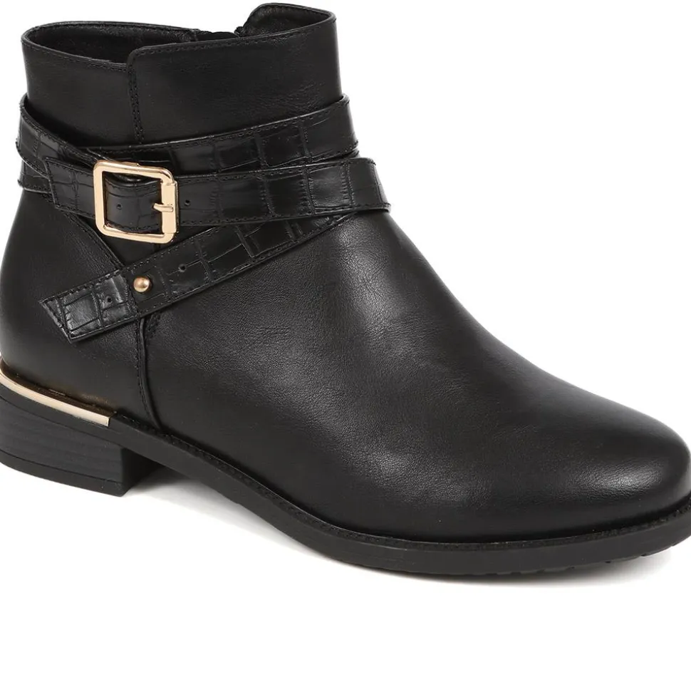 Embellished Ankle Boots - Black