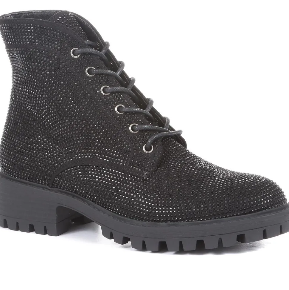Embellished Ankle Boots - Black
