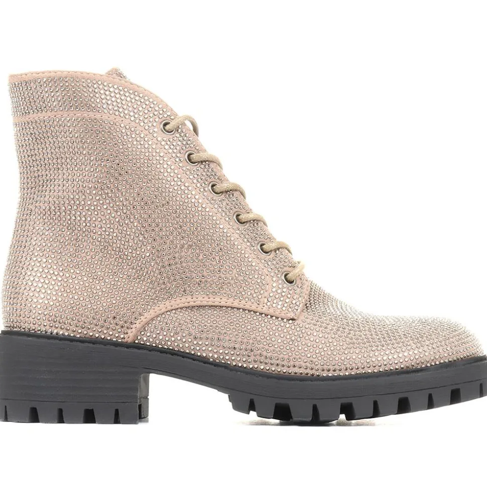 Embellished Ankle Boots - Taupe