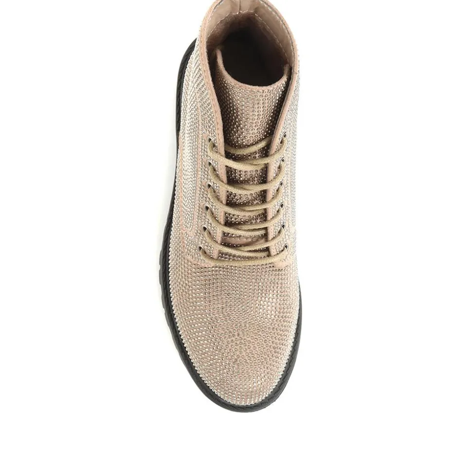 Embellished Ankle Boots - Taupe