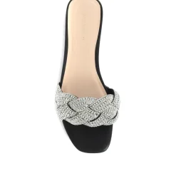 Embellished Mule Sandals - Black