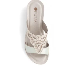 Embellished Mule Sandals - Gold