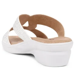 Embellished Mules Sandals - White