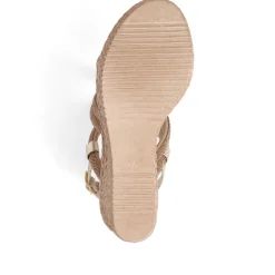 Embellished Platform Espadrilles - Bronze