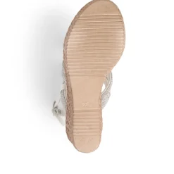 Embellished Platform Espadrilles - Silver
