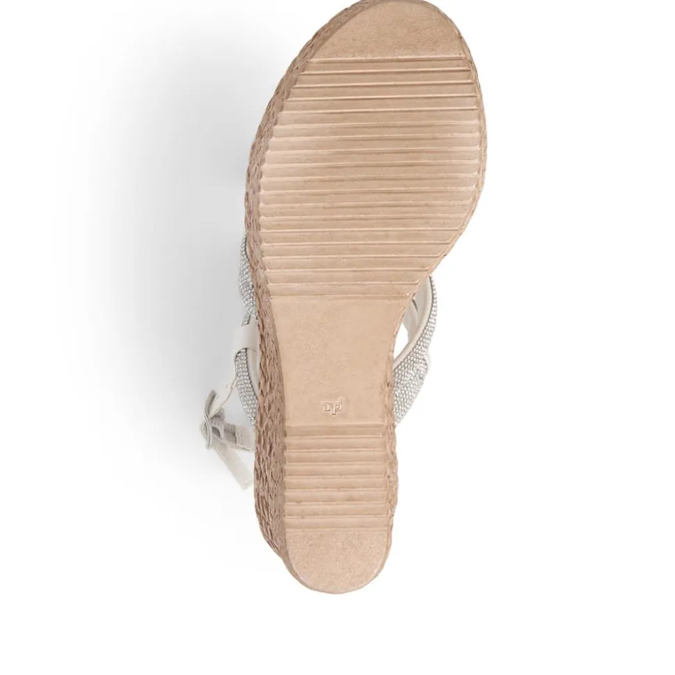 Embellished Platform Espadrilles - Silver
